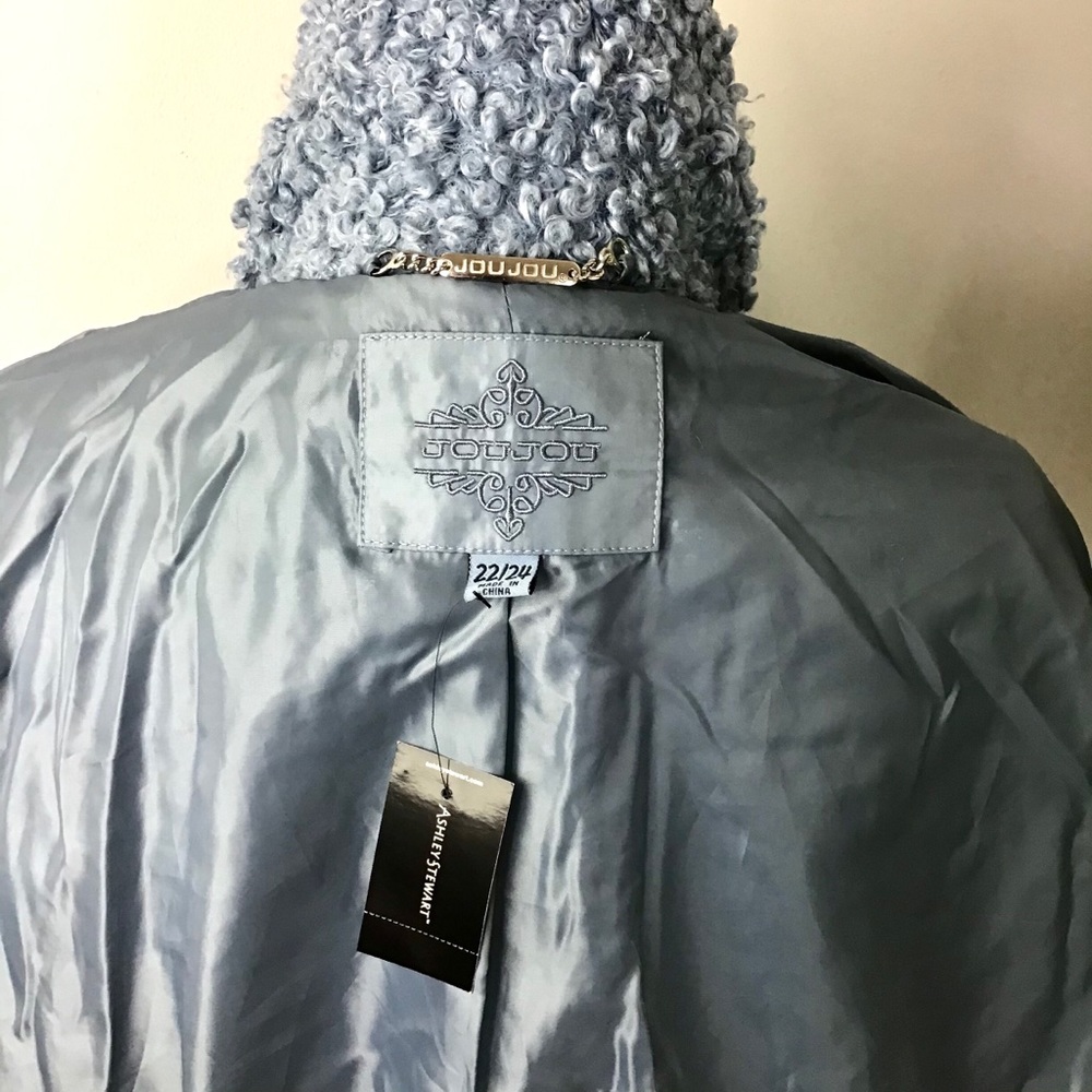 Ashley Stewart JOU JOU | Curly Sherpa Bomber Jacket - Picture 11 of 15